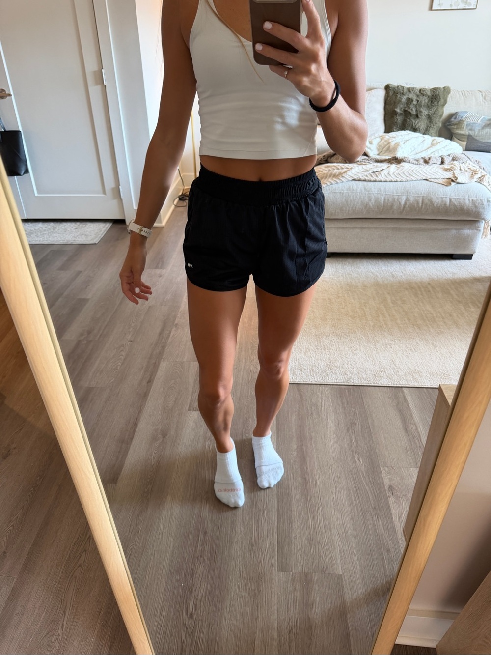 Black Women's Athletic Shorts - Lightweight Running Shorts
